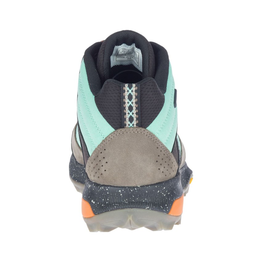 Chaussures Randonnée Merrell Zion Mid Waterproof X Unlikely Grise/Turquoise Homme | S.I.DKJM